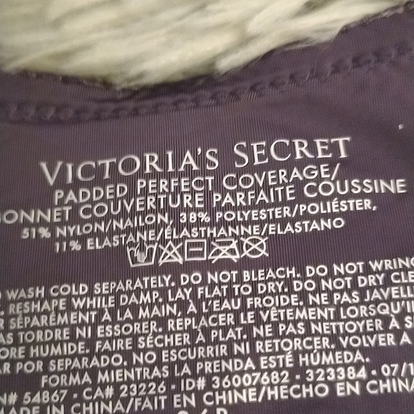 EUC Victoria's Secret Purple Marl Padded Perfect Coverage Bra - Picture 11 of 13